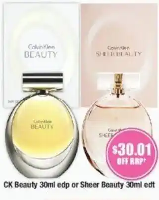 Chemist Warehouse CK Beauty 30ml edp or Sheer Beauty 30ml edt offer