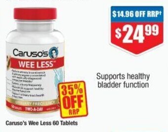 Chemist Warehouse Caruso's Wee Less 60 Tablets offer
