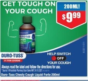 Chemist Warehouse Duro-Tuss Chesty Cough Liquid Forte 200ml offer