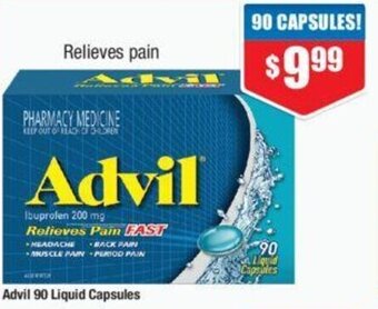 Chemist Warehouse Advil 90 Liquid Capsules offer