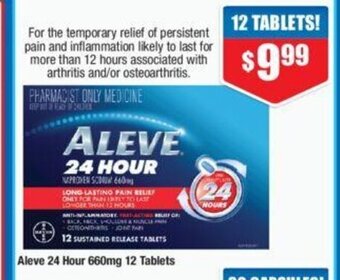 Aleve 24 hour 660mg 12 Tablets