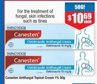 Chemist Warehouse Canesten Antifungal Topical Cream 1% 50g offer