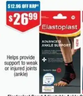 Chemist Warehouse Elastoplast Sport Adjustable Ankle Support offer