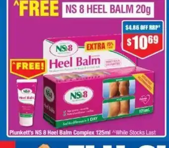 Plunkett's NS 8 Heel Balm Complex 125ml While Stocks Last