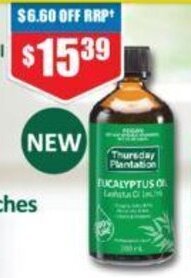 Chemist Warehouse Thursday Plantation 100% Pure Eucalyptus Oil 200ml offer
