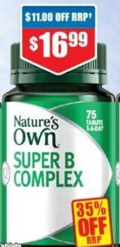 Chemist Warehouse Nature's Own Super B Complex 75 Tablets offer