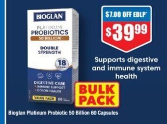Bioglan Platinum Probiotic 50 Billion 60 Capsules