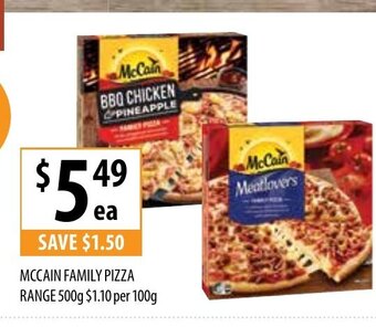 Supabarn Mccain Family Pizza Range 500g offer