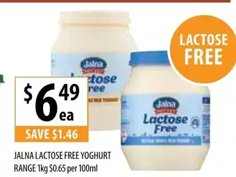 Jalna Lactose Free Yoghurt Range 1kg