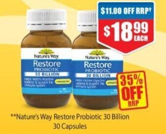 Chemist Warehouse Nature's WAy Restore Probiotic 30 Billion 30 Capsules offer