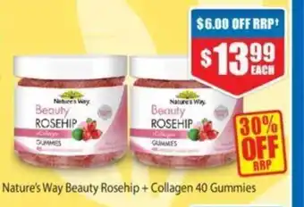 Chemist Warehouse Nature's Way Beauty Rosehip+Collagen 40 Gummies offer