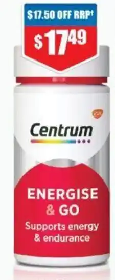 Chemist Warehouse Centrum Energise & Go offer