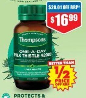 Chemist Warehouse Thompson's One-A-Day Milk Thistle 42000, offer