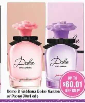 Chemist Warehouse Dolce & Gabbana Dolce Garden or Peony 30ml edp offer