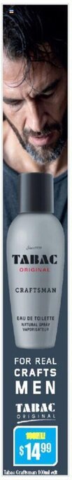 Chemist Warehouse Tabac Craftsman 100ml edt offer