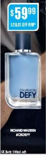 Chemist Warehouse CK Defy 100ml edt offer