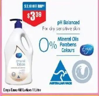 Chemist Warehouse Enya Emu Oil Lotion 1 Litre offer