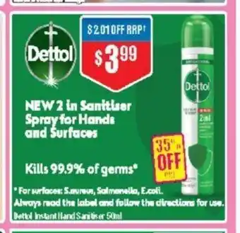 Dettol Instant Hand Sanitiser 50ml