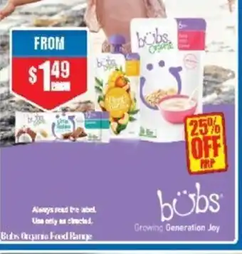 Bubs Organic Food Range