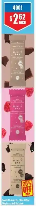 Chemist Warehouse Bondi Protein Co. Slim It Bar 40g Assorted Variants offer