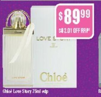 Chemist Warehouse Chloe Love Story 75ml edp offer