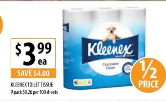 Supabarn Kleenex Toilet Tissue 9 Pack offer