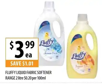 Fluffy Liquid Fabric Softener Range 2 Litre