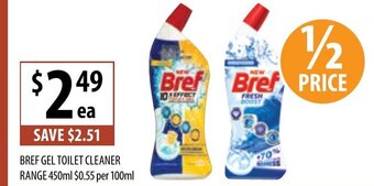 Supabarn Bref Gel Toilet Cleaner Range 450ml offer