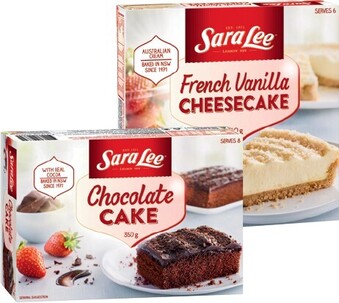 IGA Sara Lee Frozen Cake, Bavarian or Cheesecake 350-420g Selected Varieties offer