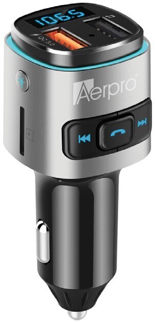 Autobarn Aerpro in Car Bluetooth Hands Free FM Transmitter Kit with USB Fast Charger offer