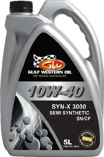 Autobarn Gulf Western Syn-X 3000 10W40 5LT offer