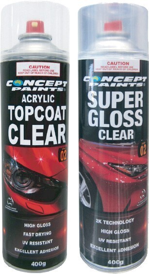 Autobarn Concept Paints Clear Sprays 400g offer
