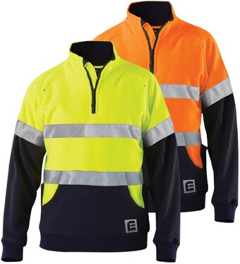 RSEA Safety ELEVEN Qtr Zip Hi-Vis Polar Fleece Jumper with Stretch Tape offer