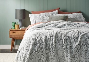 Coles Abercrombie and Ferguson Faux Fur Comforter Set Queen/King offer