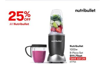 BIG W Nutribullet 1000w 8-Piece set offer