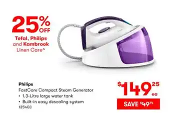 BIG W Philips Fast Care Compact Steam Generator offer