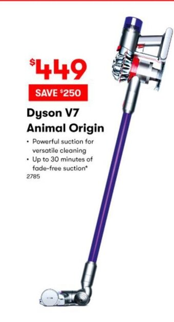 BIG W Dyson V7 Animal Origin offer