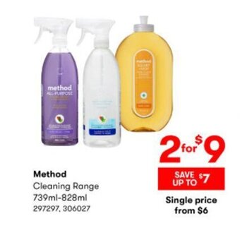 BIG W Method Cleaning Range 739ml-828ml offer