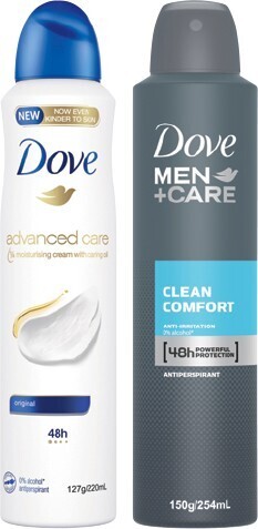IGA Dove Anti-Perspirant Deodorant Spray 220-254mL Selected Varieties offer