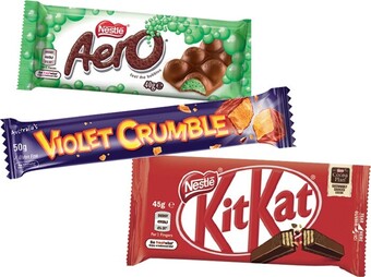 IGA Nestlé, Violet Crumble Medium Bar or Smarties 35-55g Selected Varieties offer