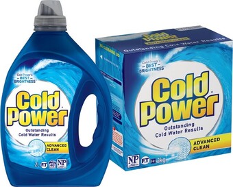 IGA Cold Power Laundry Liquid 1.8-2 Litre or Powder 1.8-2kg Selected Varieties offer