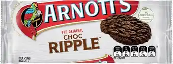 IGA Arnott’s Choc Ripple Biscuits 250g offer