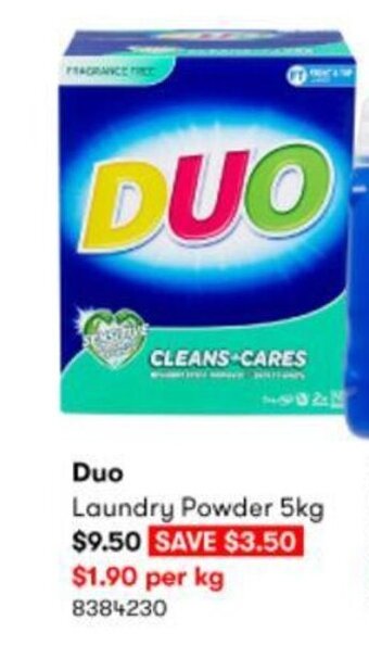 BIG W Duo Laundry Powder 5kg offer
