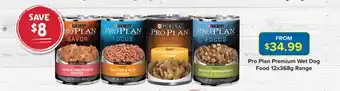 PetO Pro Plan Premium Wet Dog Food 12x368g Range offer
