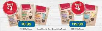 Yours Droolly Kiwi Grown Dog Treats 90-100g Range