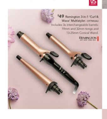 Harvey Norman Remington 3-in-1 Curl & Wave Multistyler offer