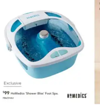 Harvey Norman HoMedics "Shower Bliss" Foot Spa offer