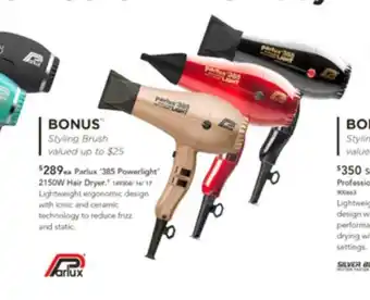 Bonus Parlux "385 Powerlight" 2150W Hair Dryer