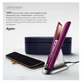 Harvey Norman Dyson Corrale Cordless Hair Straightener with Presentation Case - Nickel/Fuchsia offer