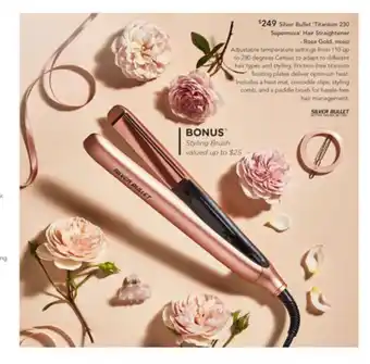 Silver Bullet "Titanum 230 Supernova" Hair Straightener - Rose Gold